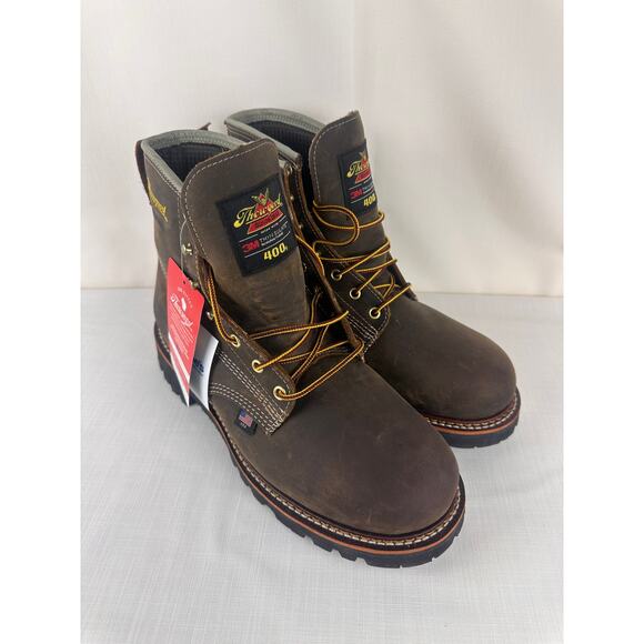 THOROGOOD AMERICAN LEGACY WP 400G SIZE 9.5 INSULATED NANO SAFETY TOE BOOTS - Picture 3 of 7